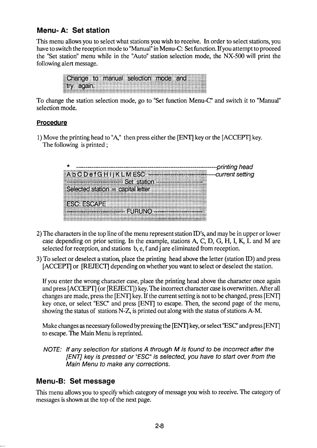 Furuno NX-500 manual 