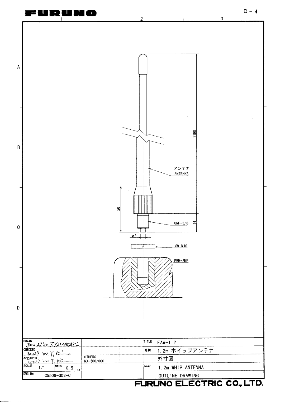 Furuno NX-500 manual 