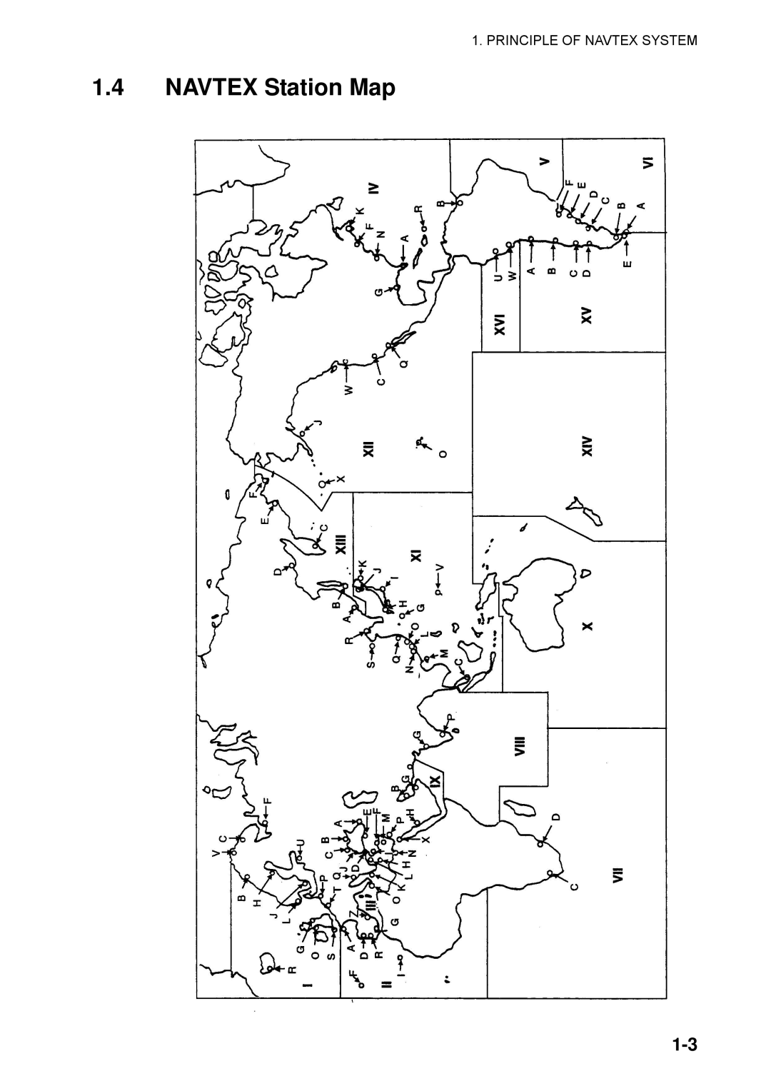 Furuno NX-700A manual Navtex Station Map 