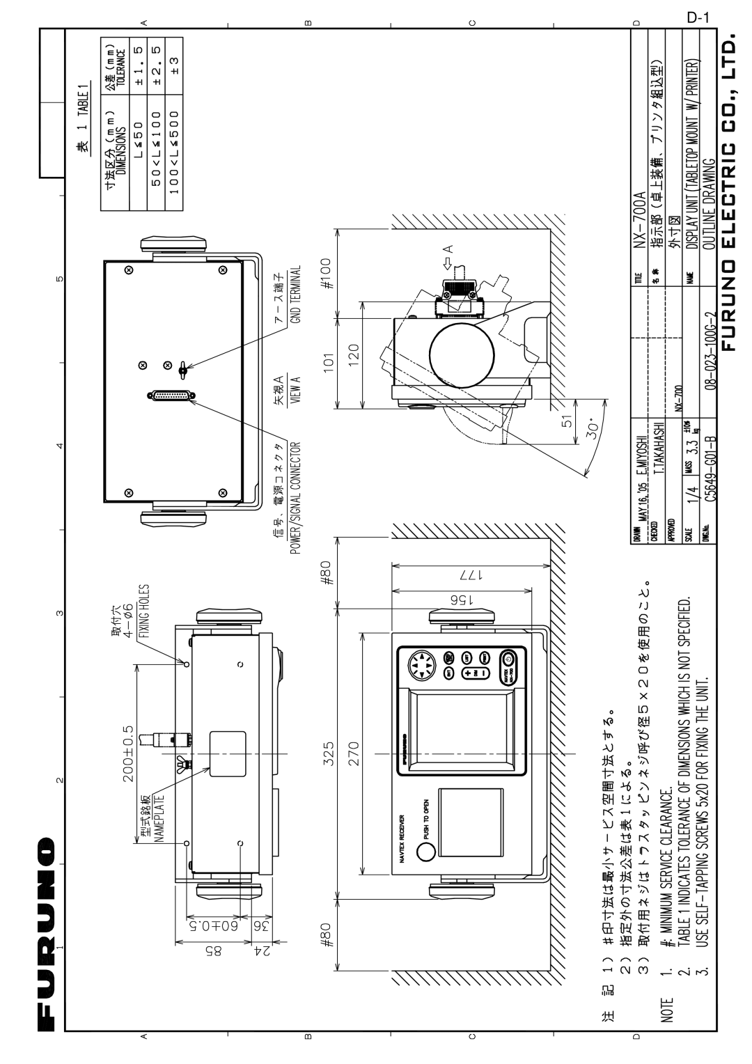 Furuno NX-700A manual 