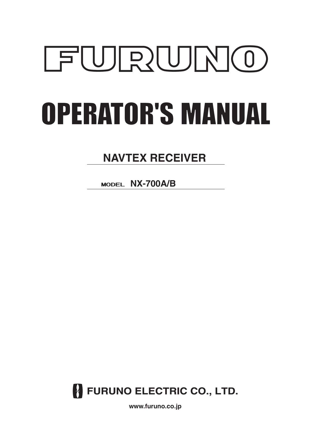 Furuno NX-700A/B manual Navtex Receiver 