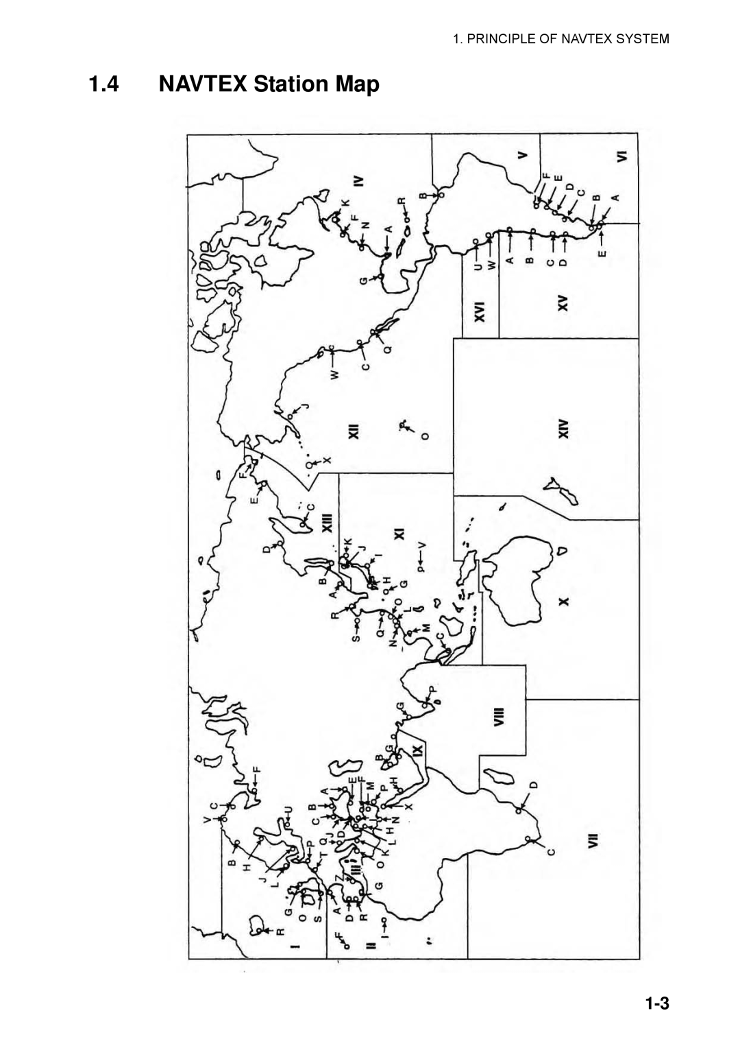 Furuno NX-700A/B manual Navtex Station Map 