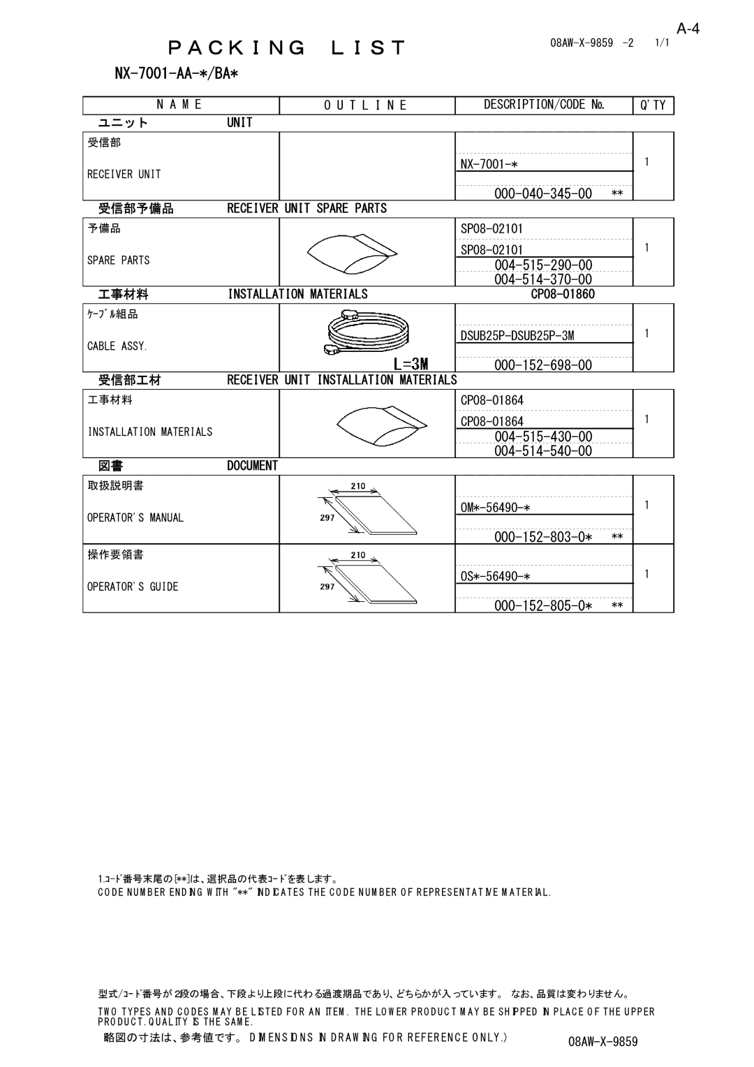 Furuno NX-700A/B manual NX-7001-AA-*/BA 