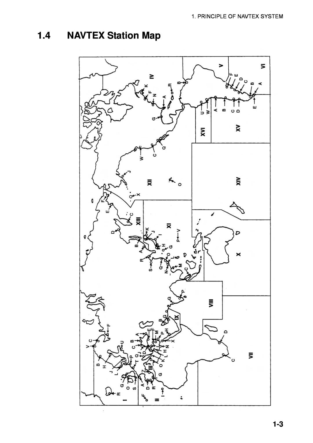 Furuno NX-700B manual 1.4NAVTEX Station Map, Principle Of Navtex System 