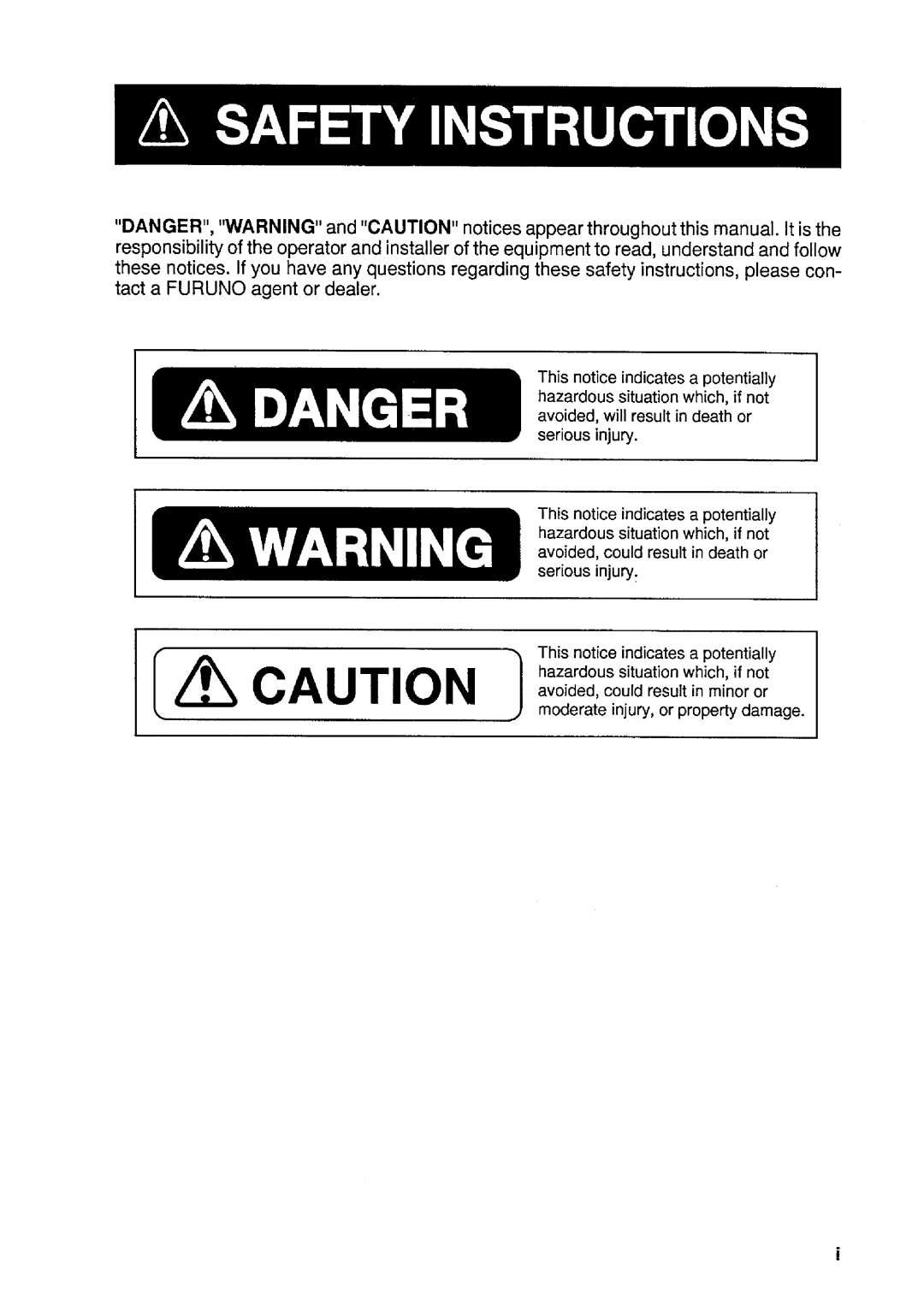 Furuno PFX-50 installation instructions 