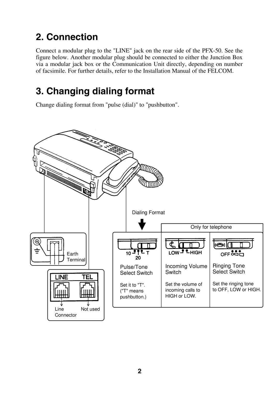 Furuno PFX-50 installation instructions Connection 