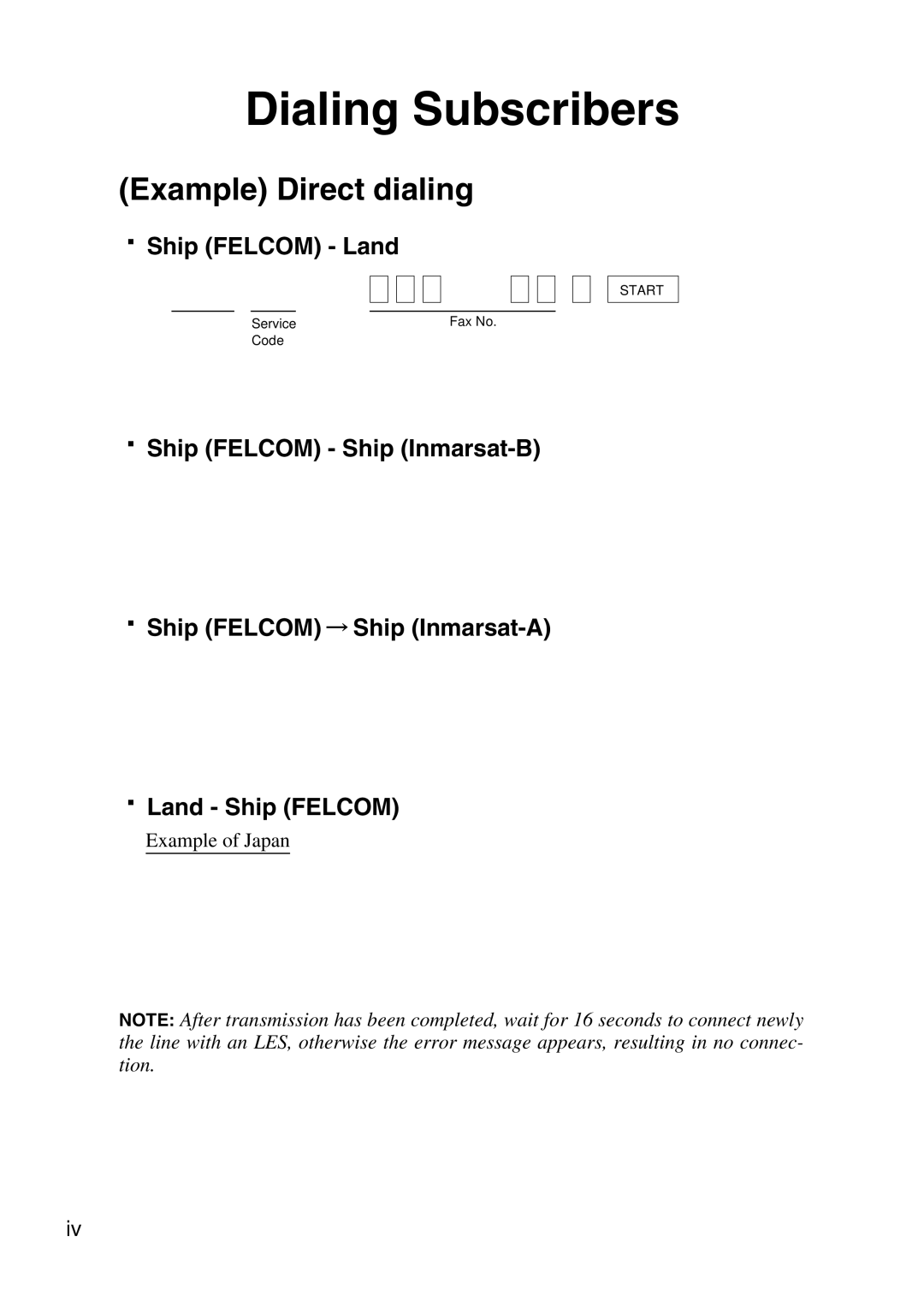 Furuno PFX-50 installation instructions Dialing Subscribers 