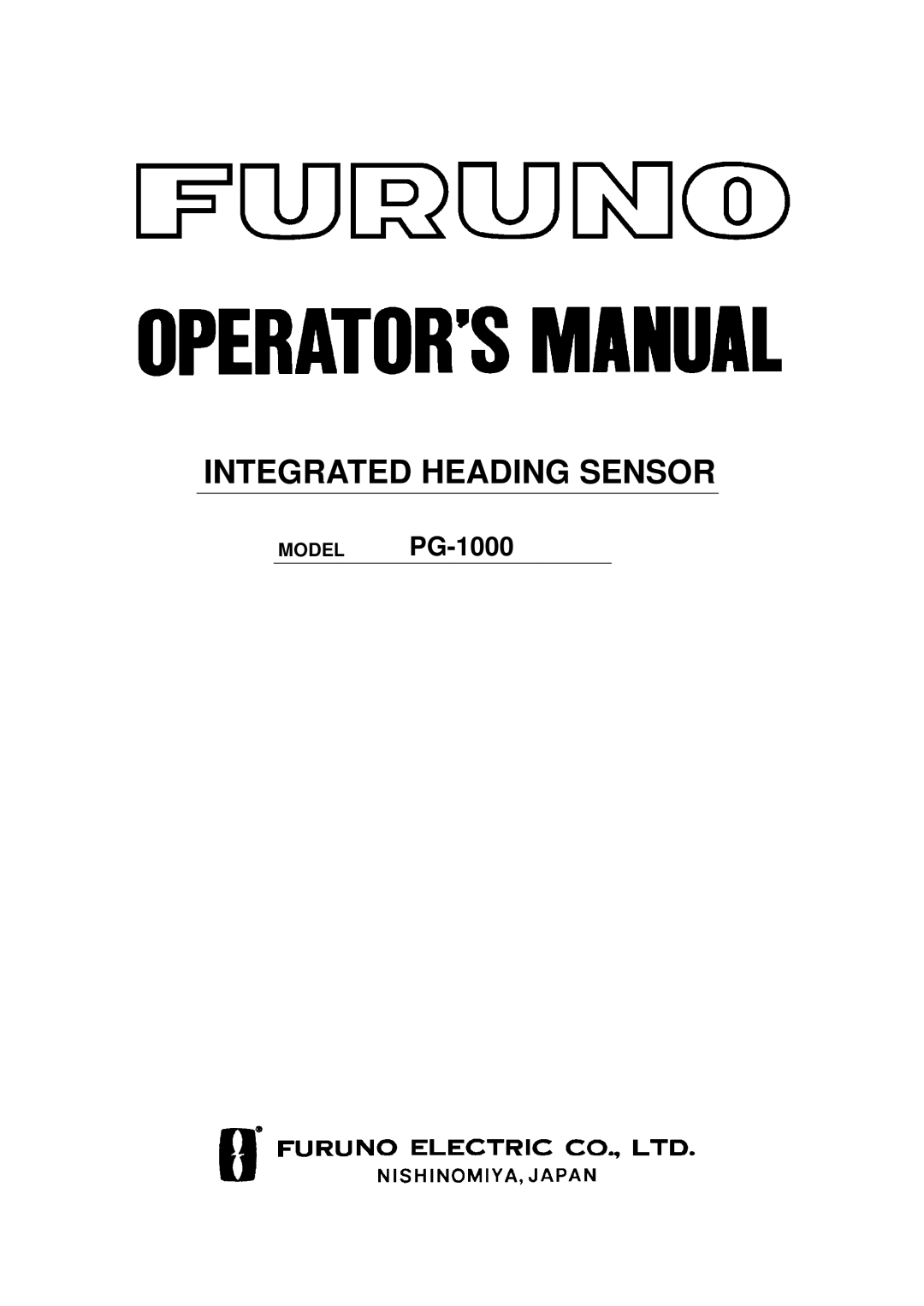 Furuno PG-1000 manual Integrated Heading Sensor 