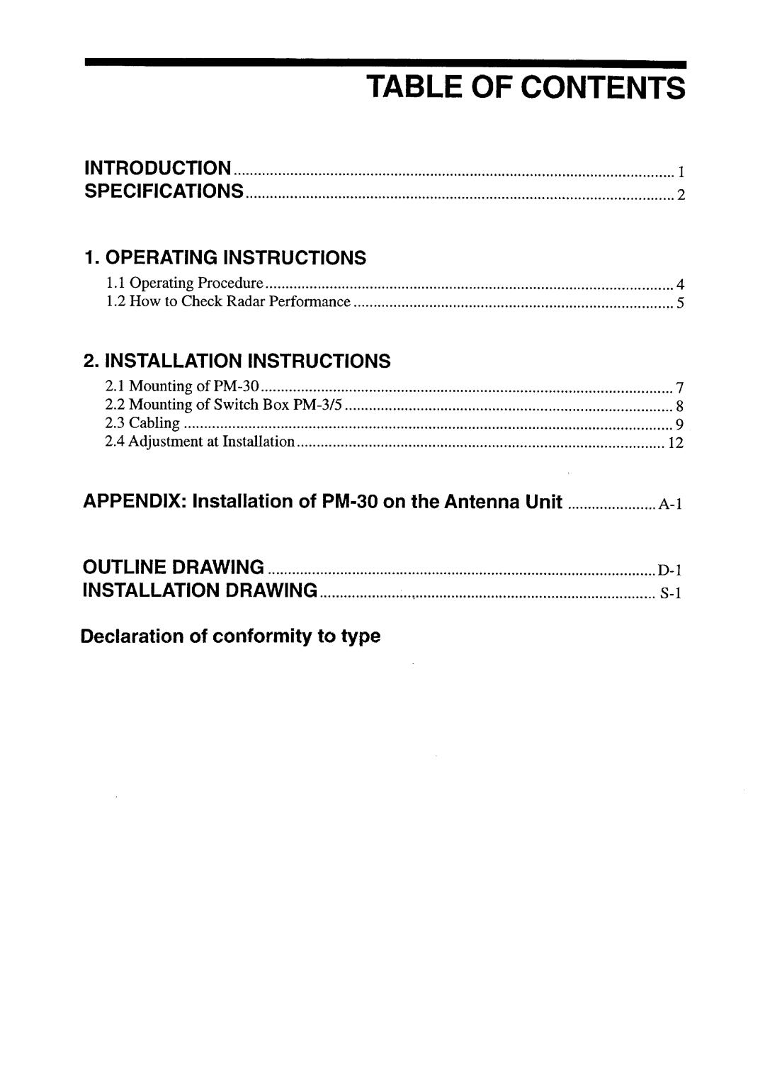 Furuno PM30 manual 