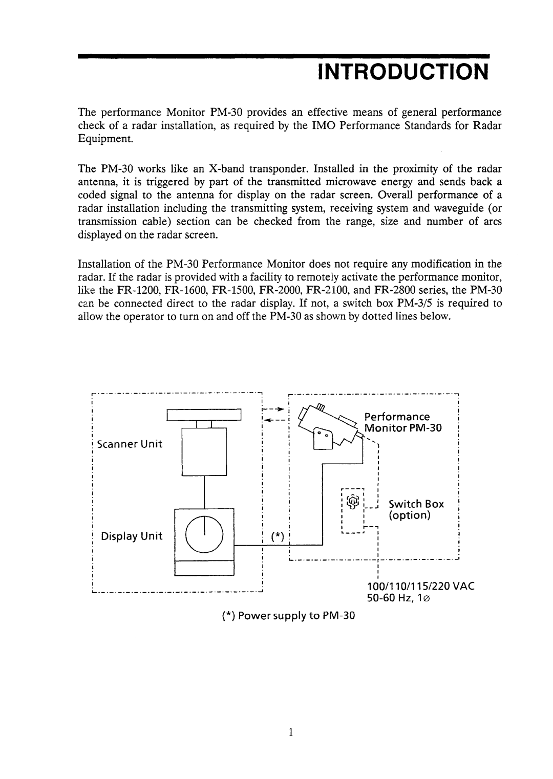 Furuno PM30 manual 