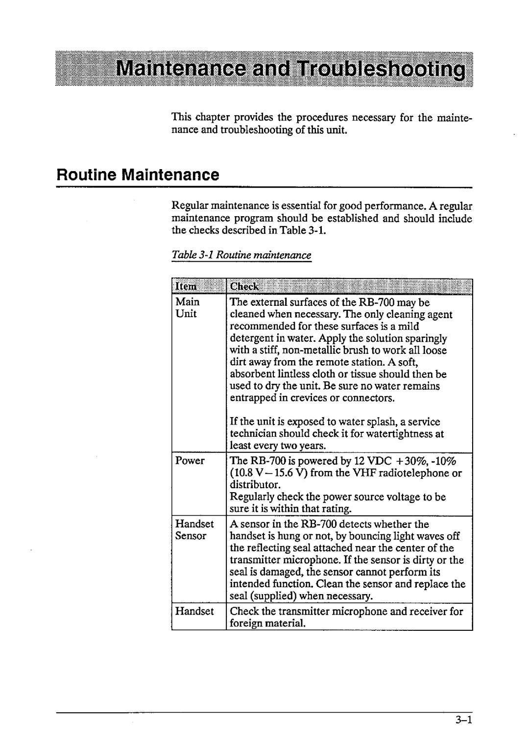 Furuno RB-700 manual 