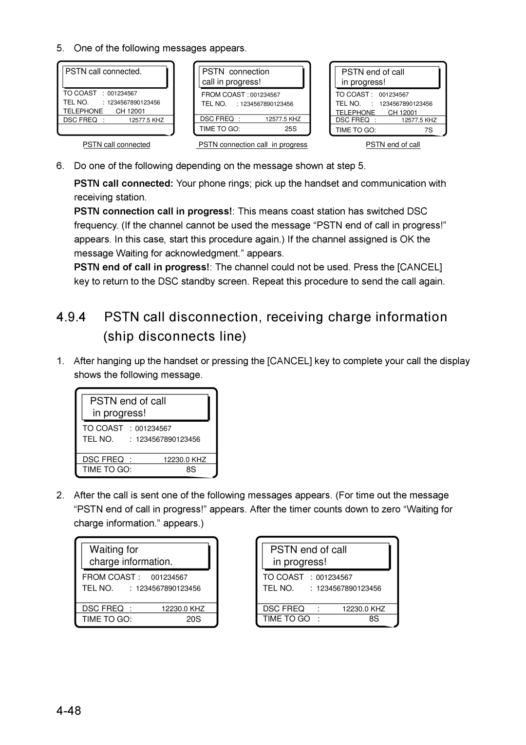 Furuno RC-1500-1T manual One of the following messages appears 