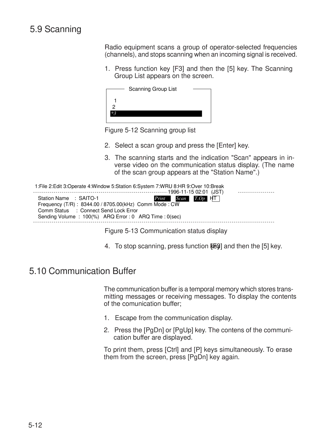 Furuno RC-1500-1T manual Scanning, Communication Buffer 