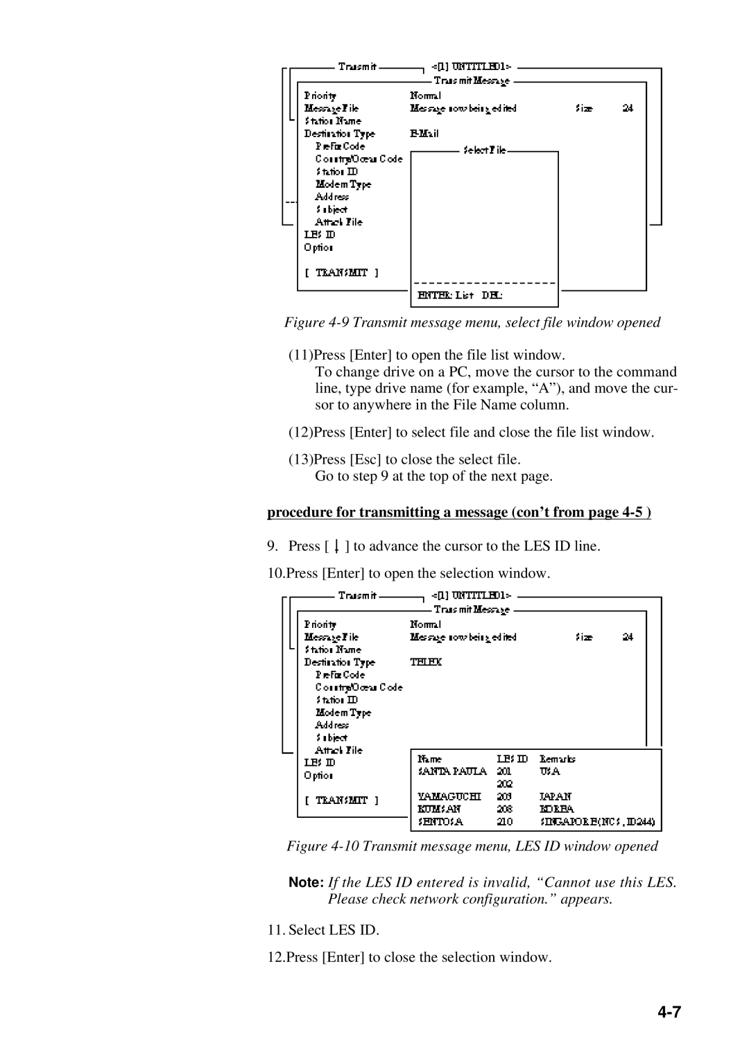 Furuno RC-1500-1T manual Procedure for transmitting a message con’t from 