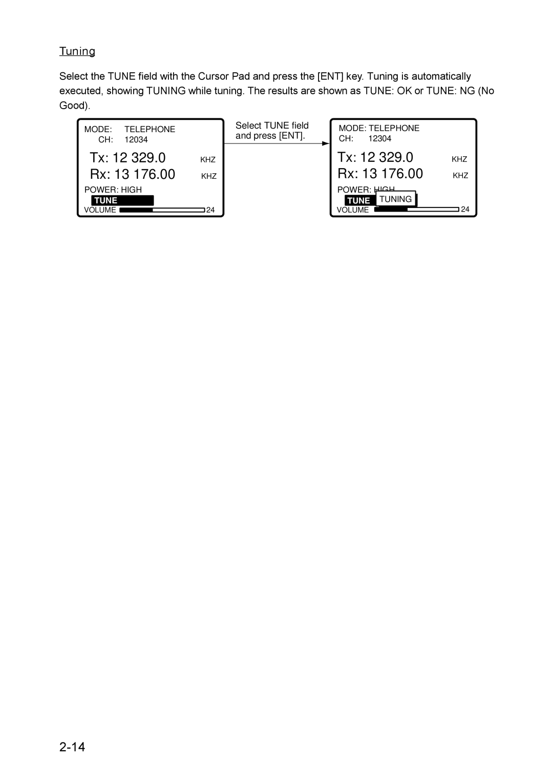 Furuno RC-1500-1T manual Tuning 