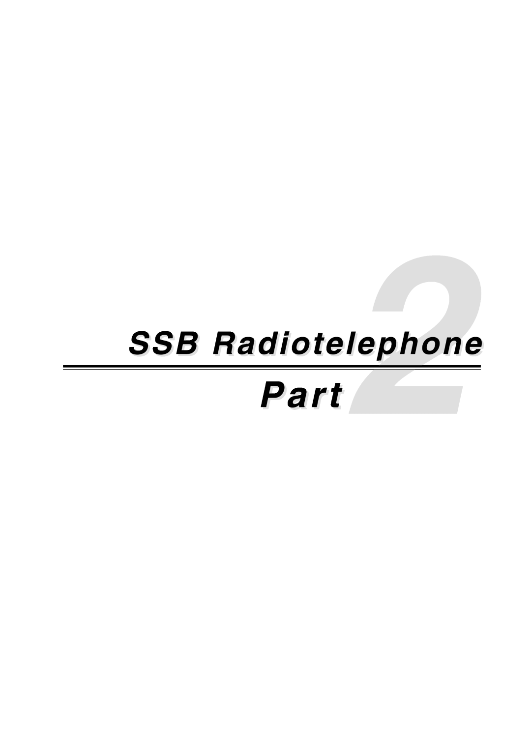 Furuno RC-1500-1T manual Part, SSB Radiotelephone2 