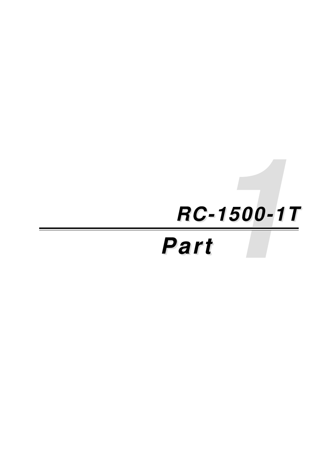 Furuno RC-1500-1T manual Part, RC-11500-1T 