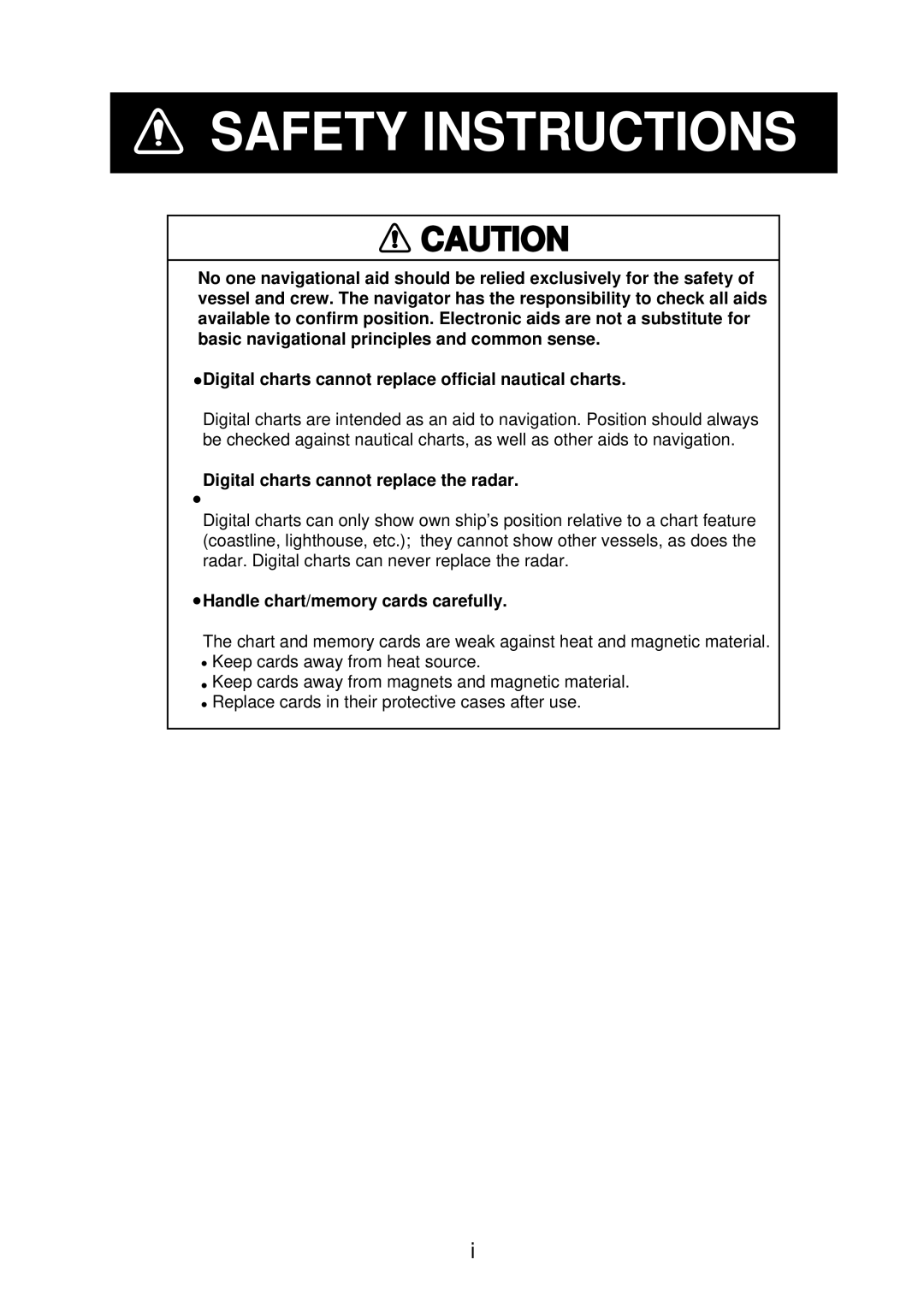 Furuno RP-25 manual Safety Instructions 