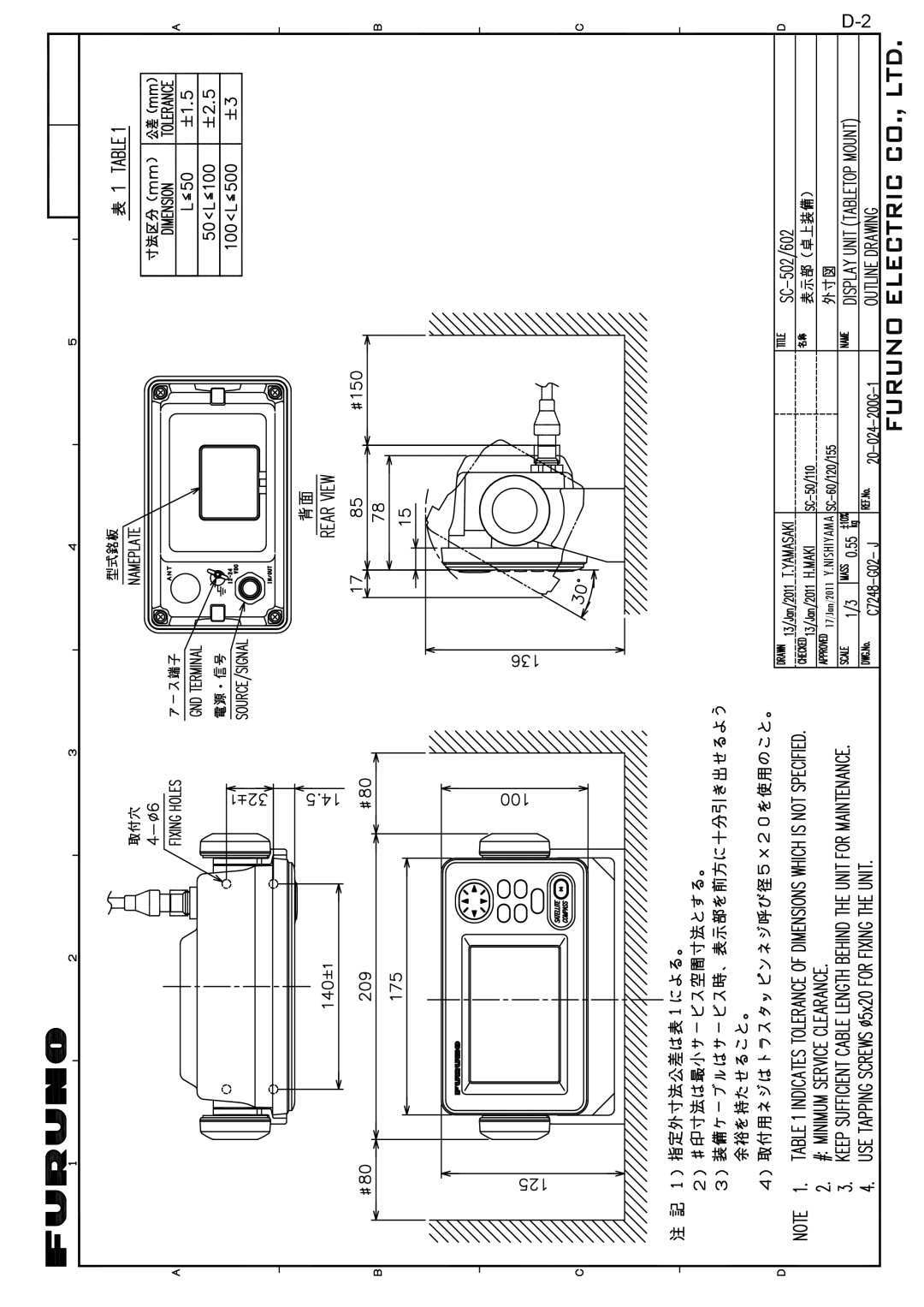 Furuno SC-110 manual 17/Jan/2011 Y.NISHIYAMA 