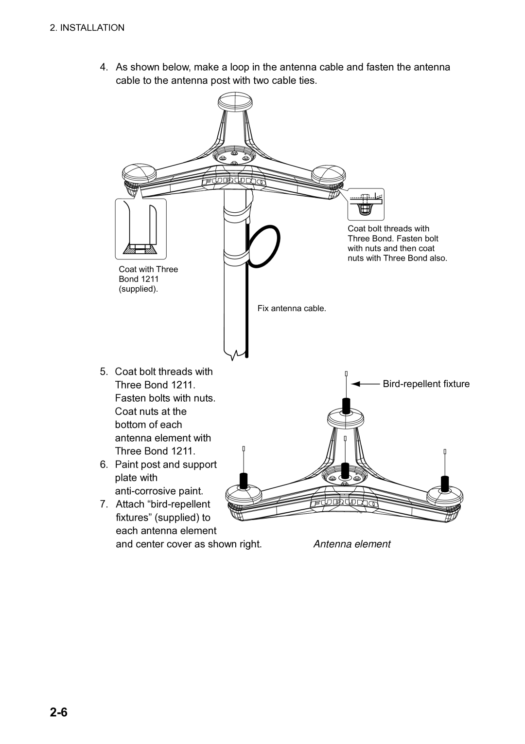 Furuno SC-120 manual Antenna element 