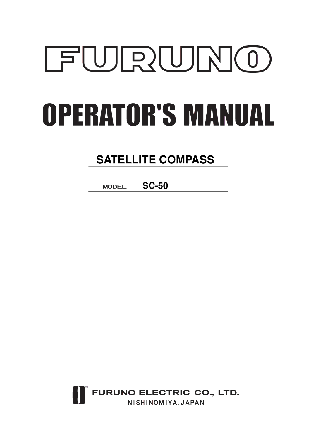 Furuno SC-50 manual Satellite Compass 