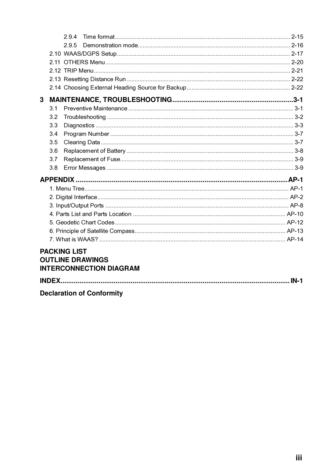 Furuno Sc 50 manual Iii, MAINTENANCE, Troubleshooting 