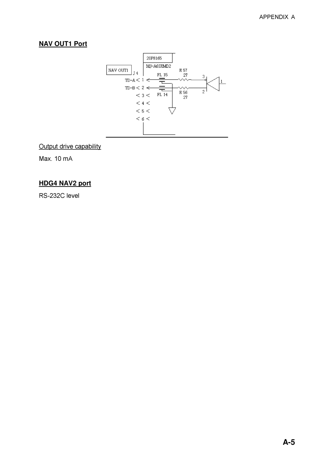 Furuno SC-60 manual NAV OUT1 Port 