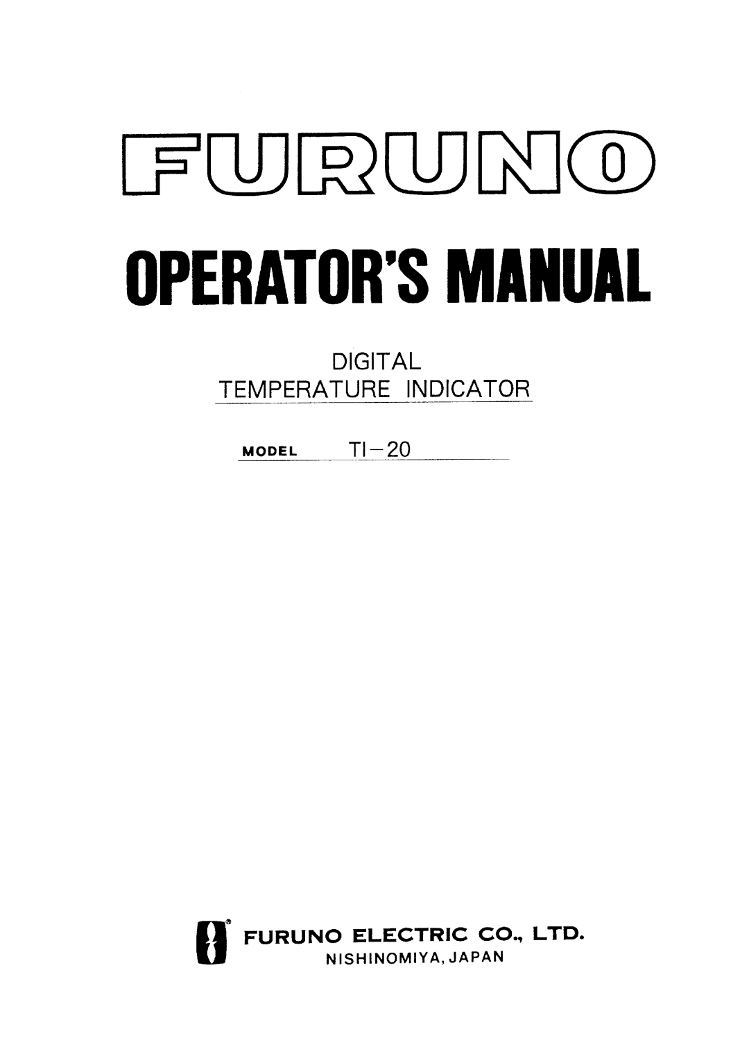 Furuno TI-20 manual 