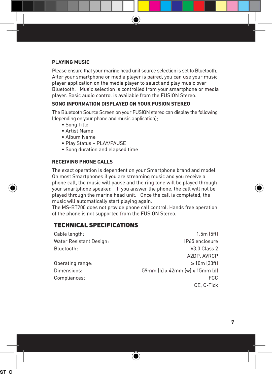 Fusion MS-RA205, 700 manual MS-BT200 Manual Outlines.indd 31/05/13 300 PM 