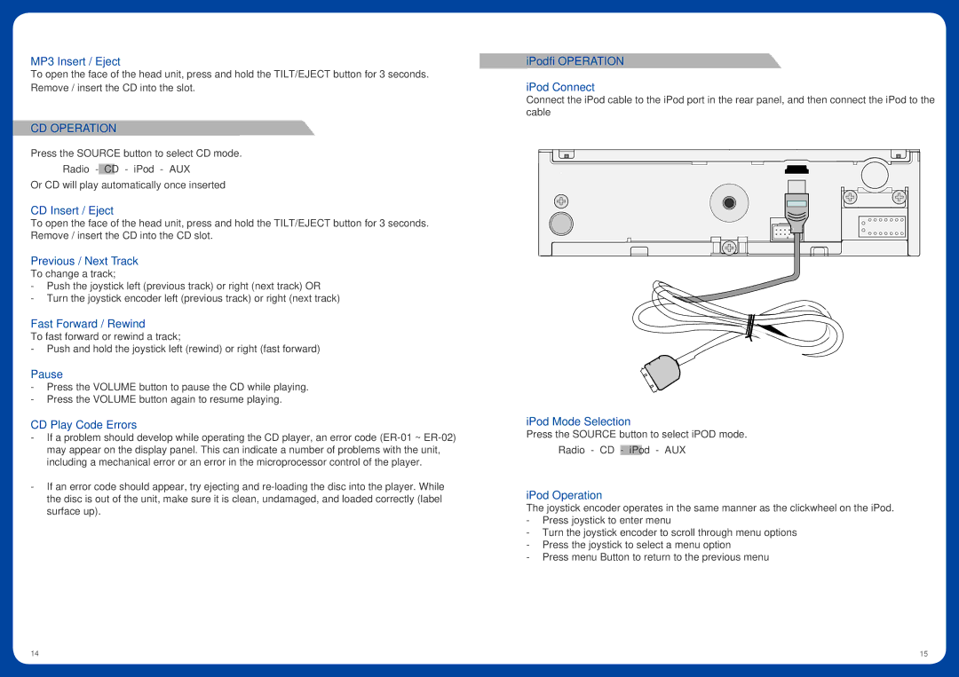 Fusion CA-CD500 operation manual CD Operation 