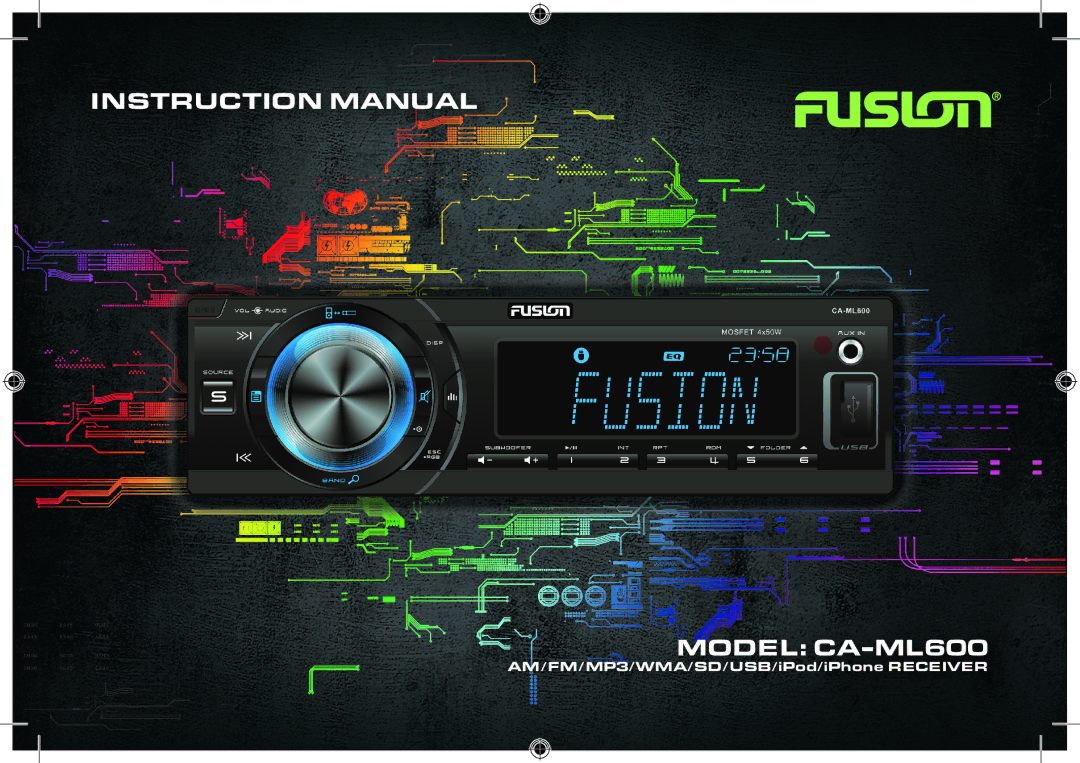 Fusion instruction manual Model CA-ML600 