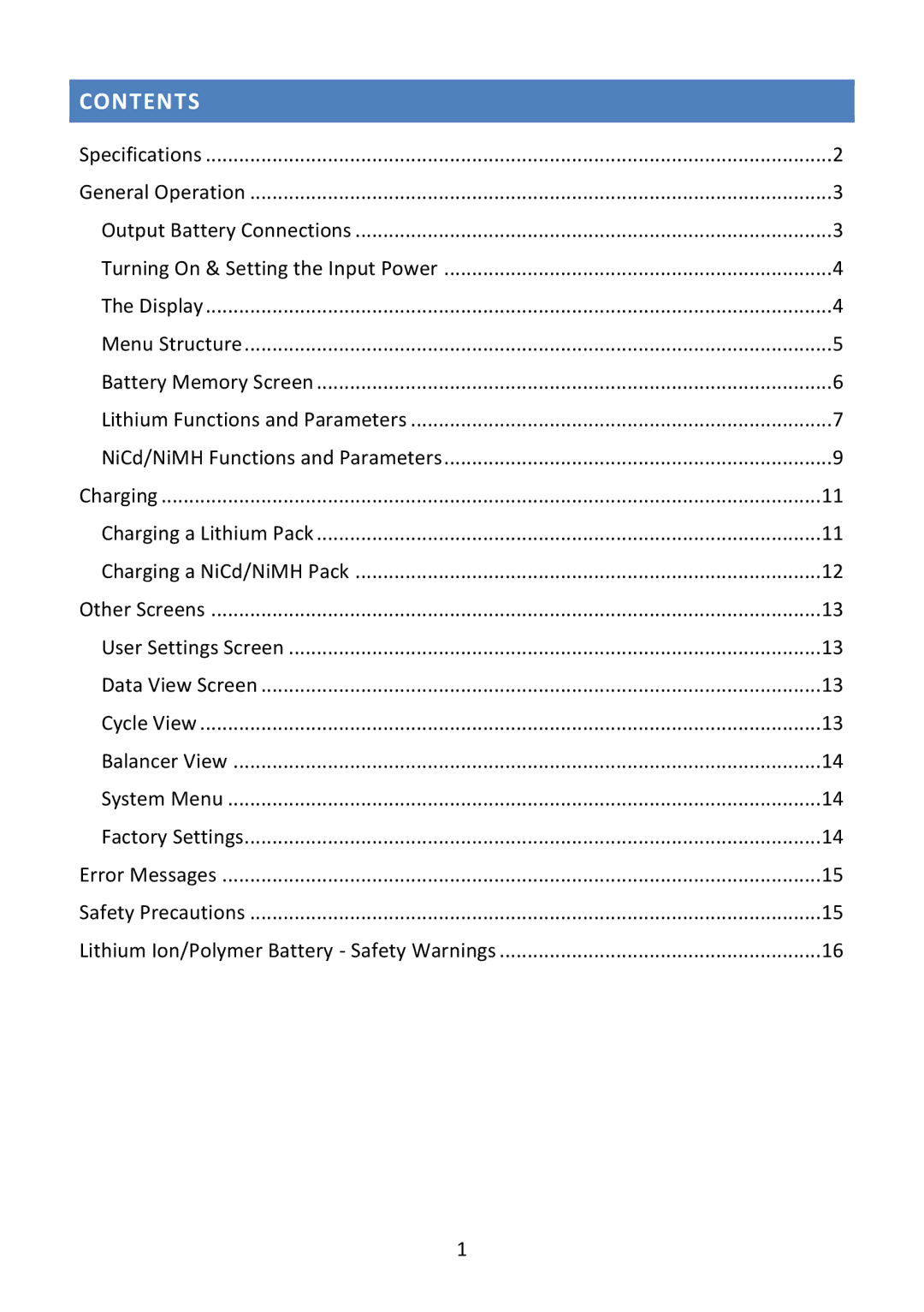 Fusion L702B operating instructions Contents 