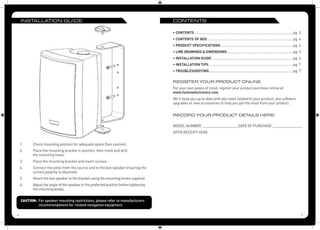 Fusion MS-0S420 specifications Installation Guide Contents 