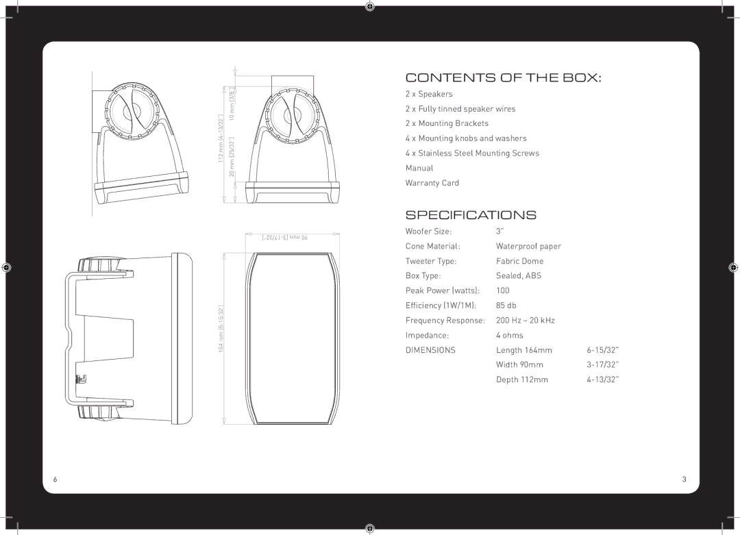 Fusion MS-BX3020 installation manual Contents of the BOX, Specifications 