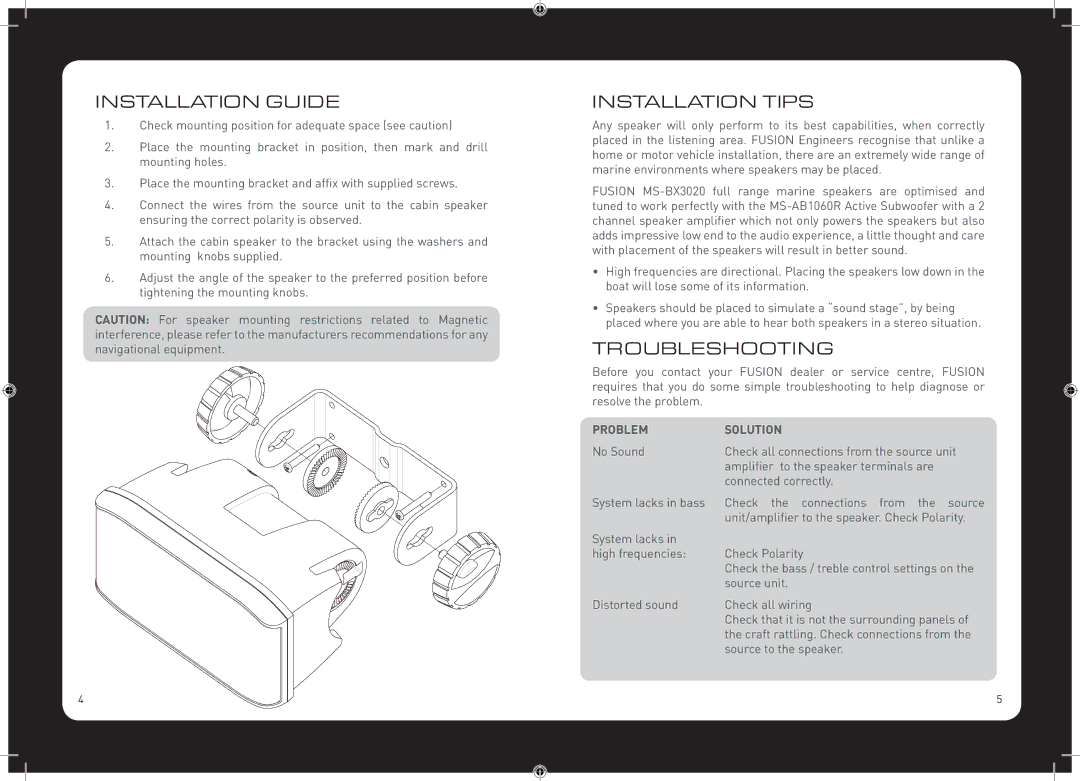 Fusion MS-BX3020 installation manual Installation Guide, Installation Tips, Troubleshooting 