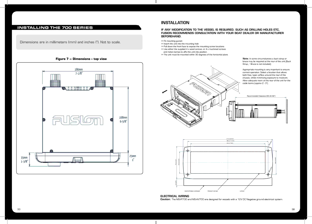 Fusion MS-IP700, MS-AV700 specifications Installation, Installing the 700 Series 