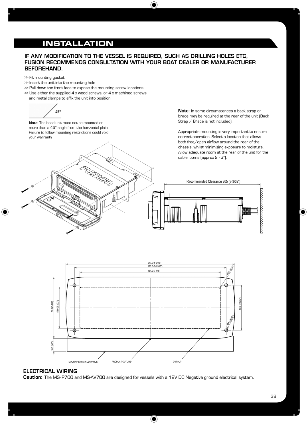 Fusion MS-AV700, MS-IP700 manual Installation 