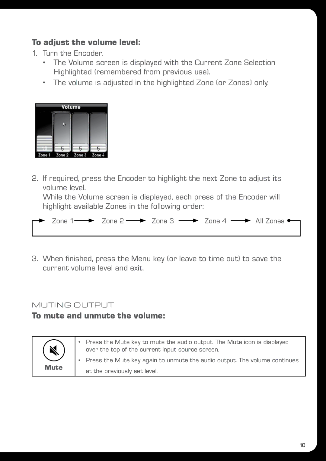 Fusion MS-IP700 manual To adjust the volume level, To mute and unmute the volume 