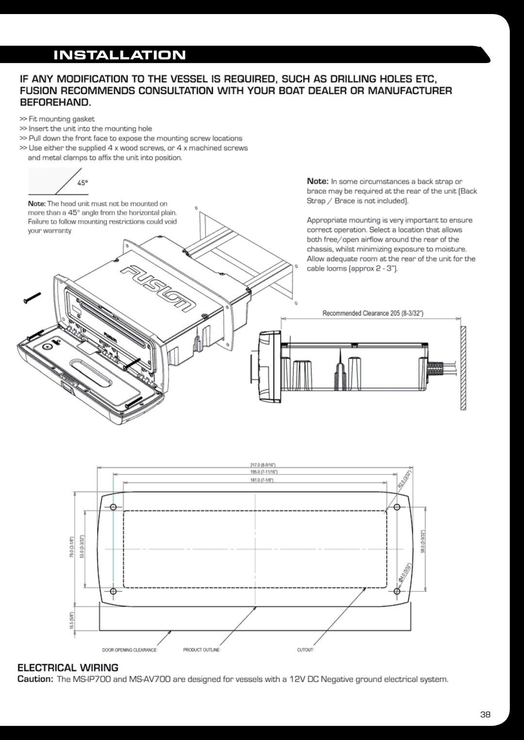 Fusion MS-IP700 manual Installation 