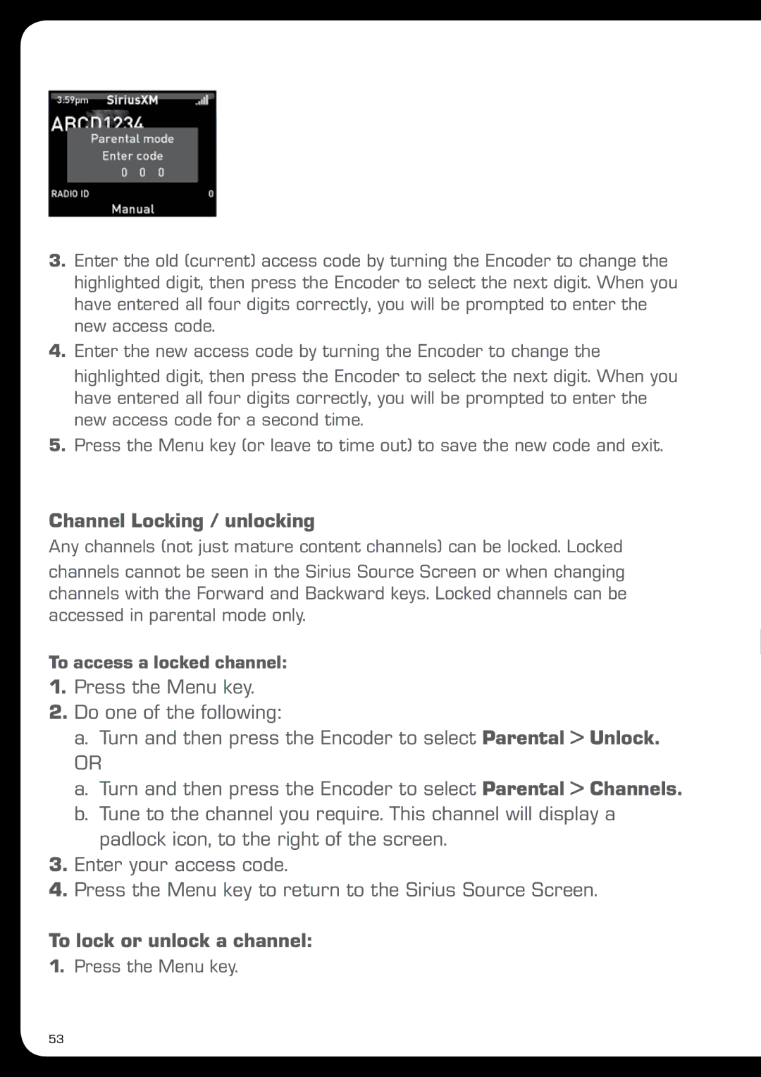 Fusion MS-IP700 manual Channel Locking / unlocking, To lock or unlock a channel, To access a locked channel 