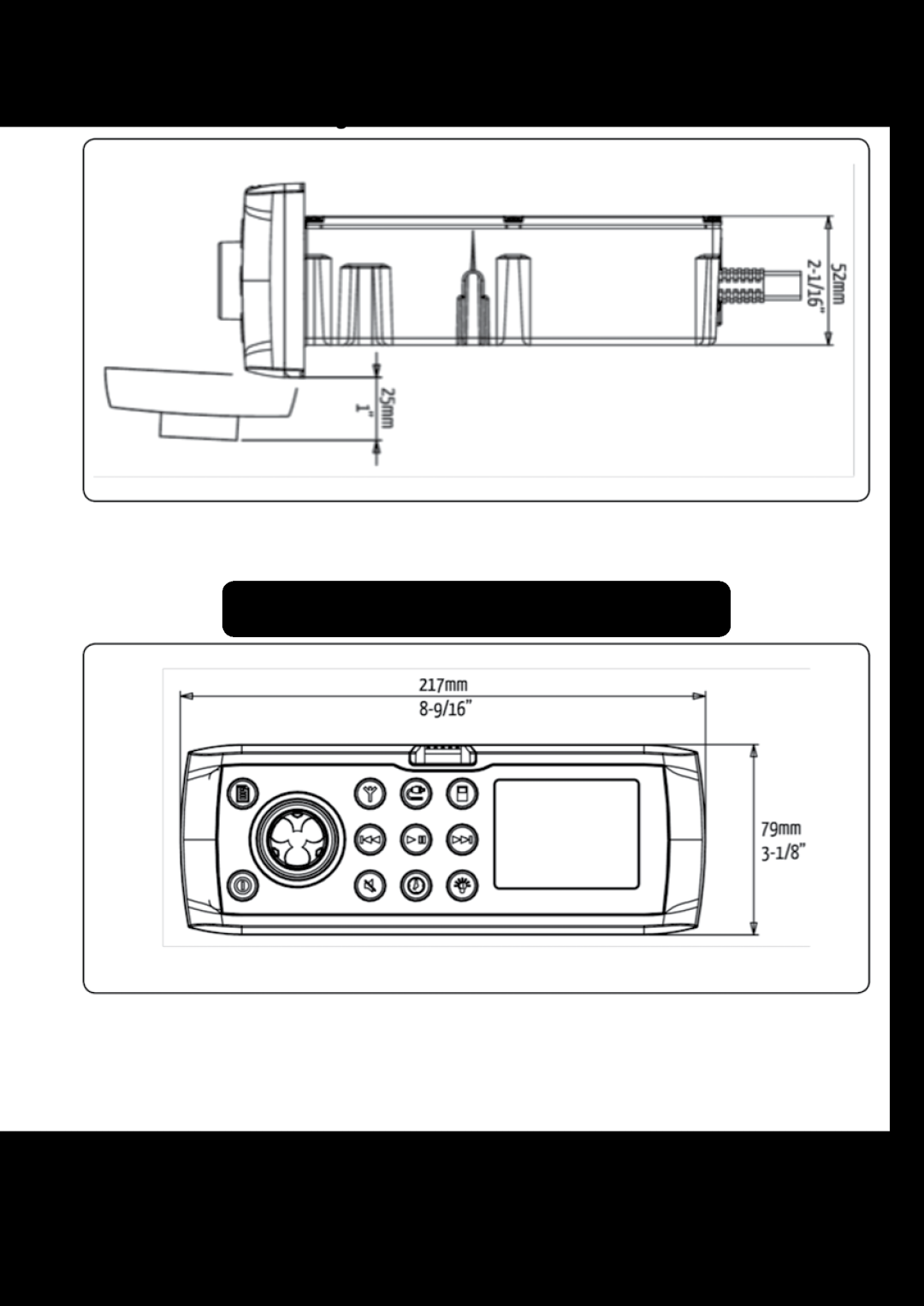 Fusion MS-IP700 manual Dimensions - side view - Dimensions - front view 