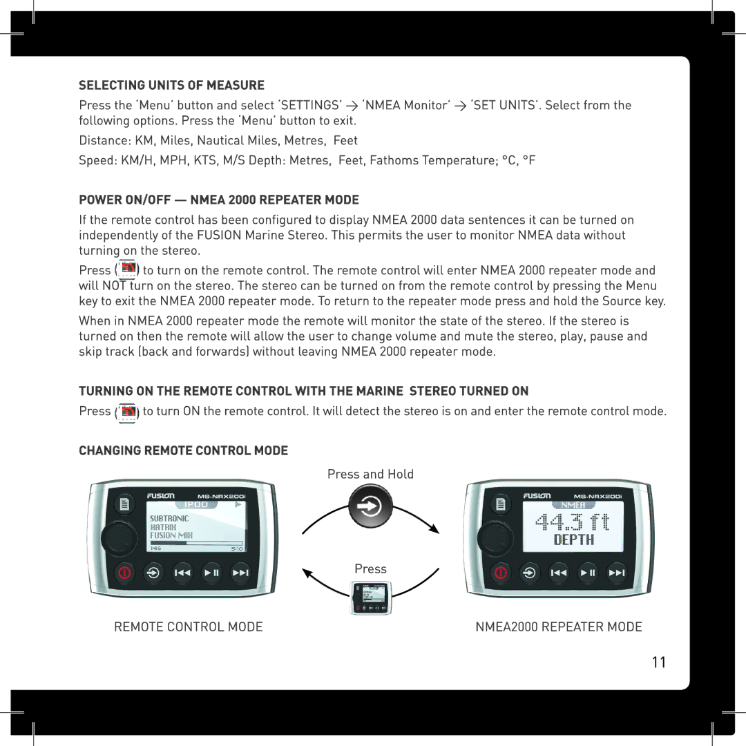 Fusion MS-NRX200 manual 