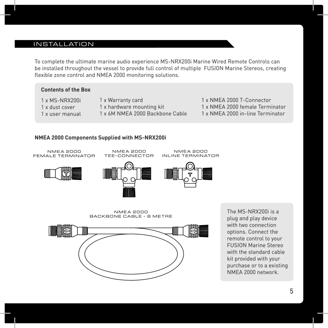 Fusion MS-NRX200 manual 