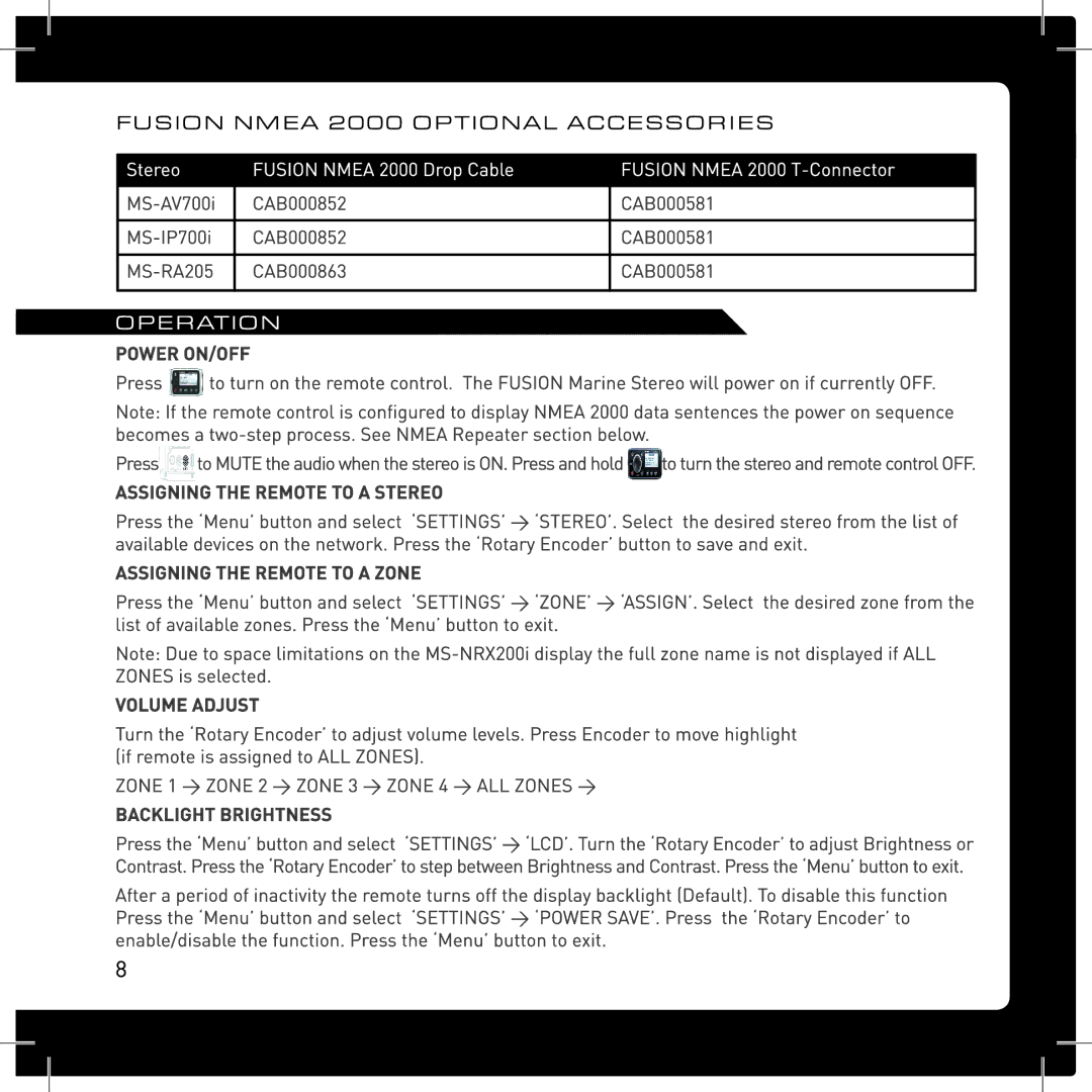 Fusion MS-NRX200 manual 