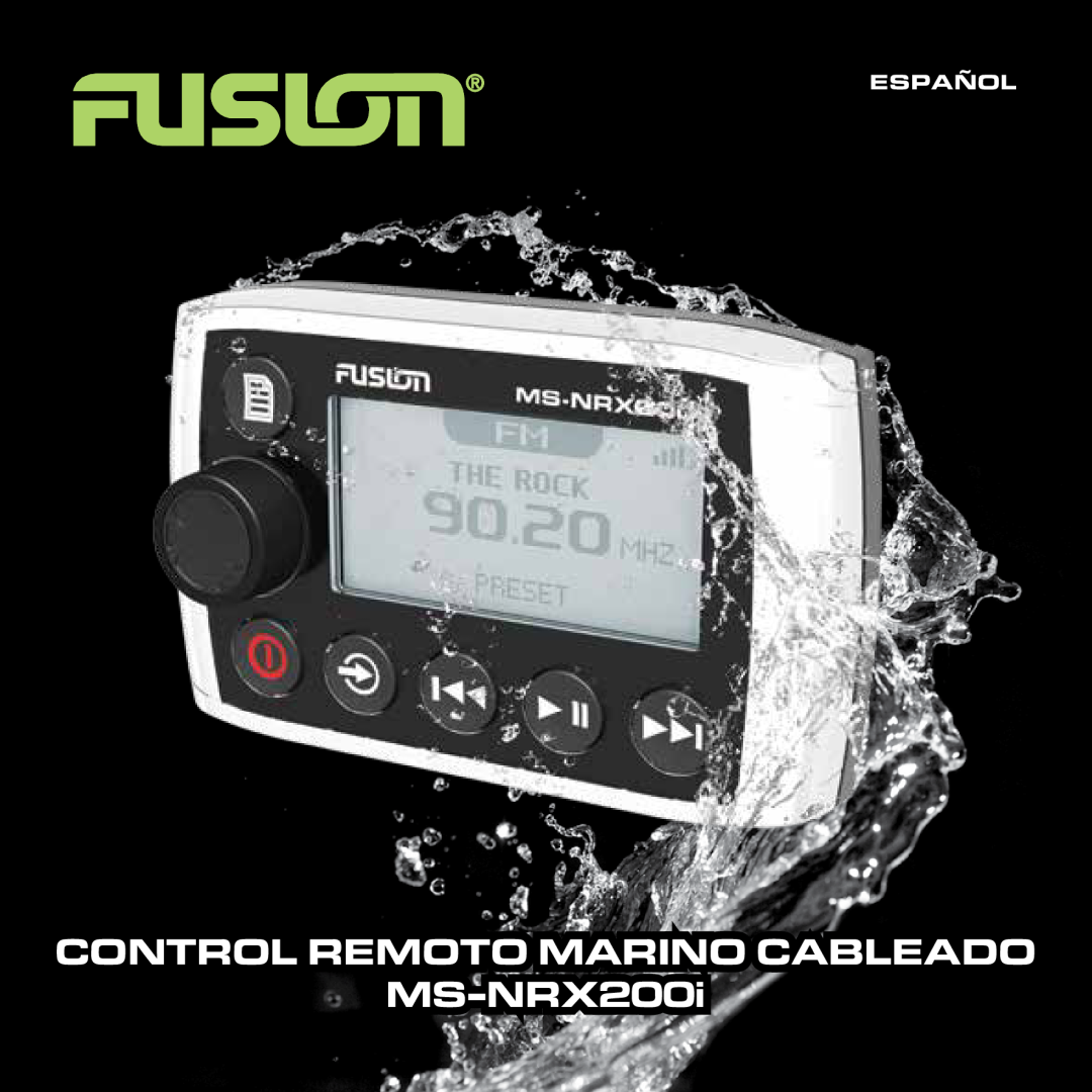 Fusion MS-NRX200i manual Control Remoto Marino Cableado, español 