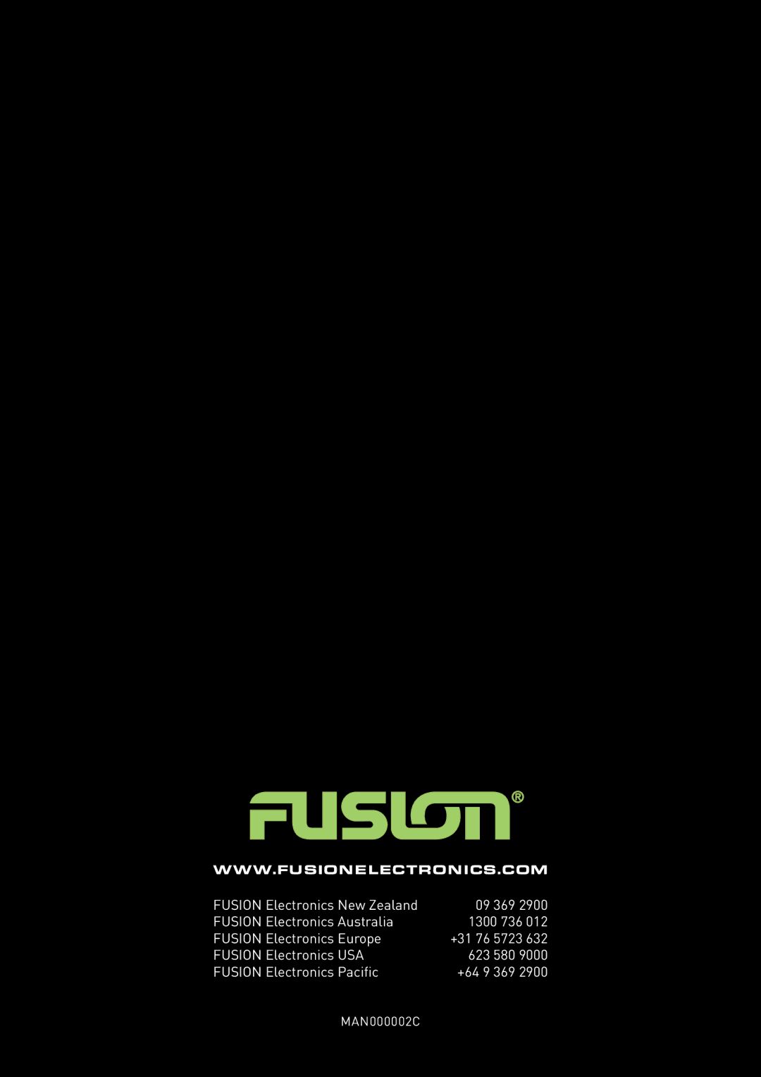 Fusion MS-RA205 installation manual MAN000002C 