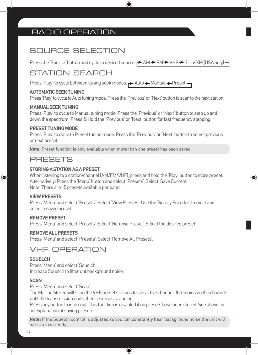 Fusion MS-RA205 manual 