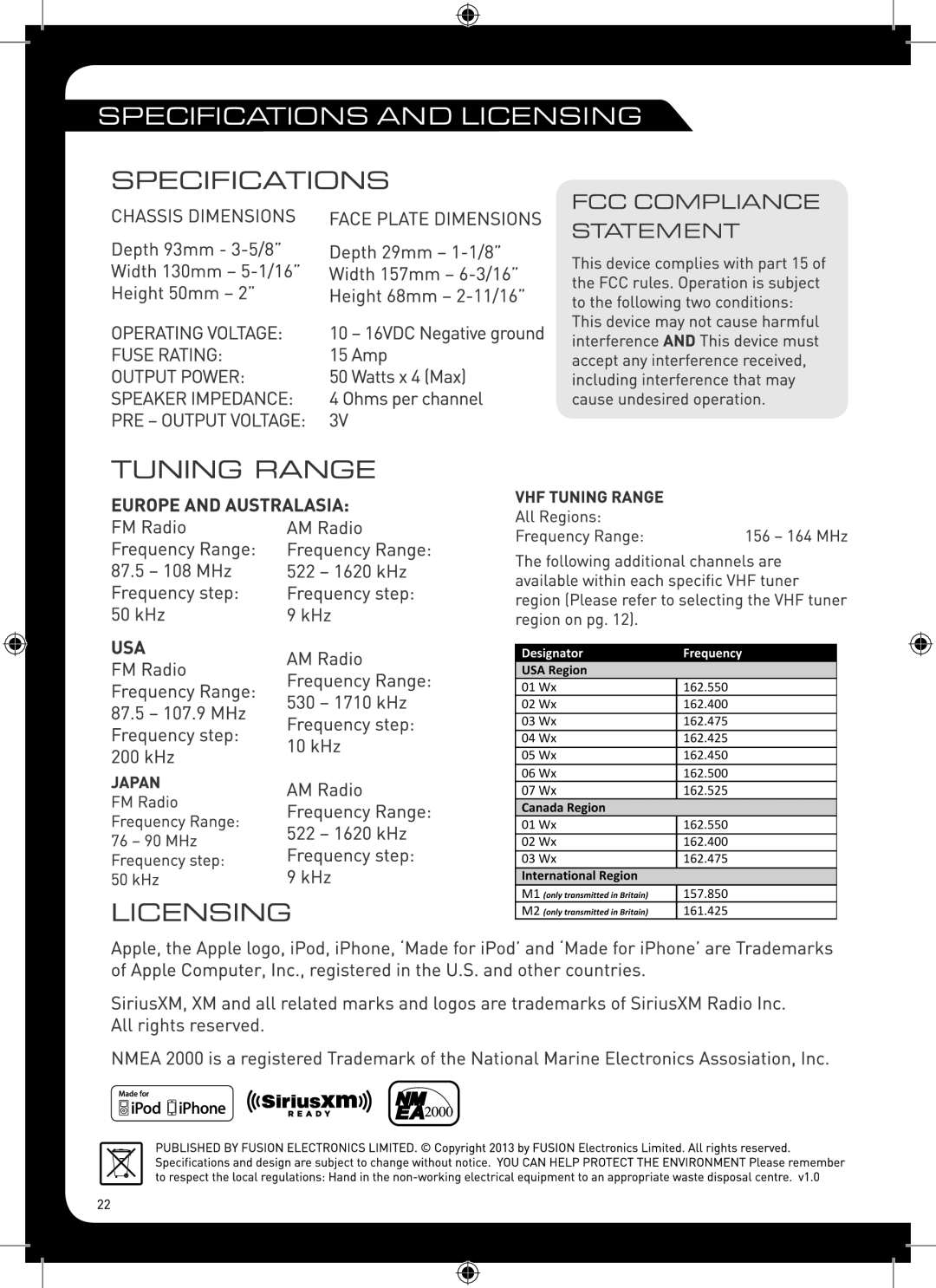 Fusion MS-RA205 manual 