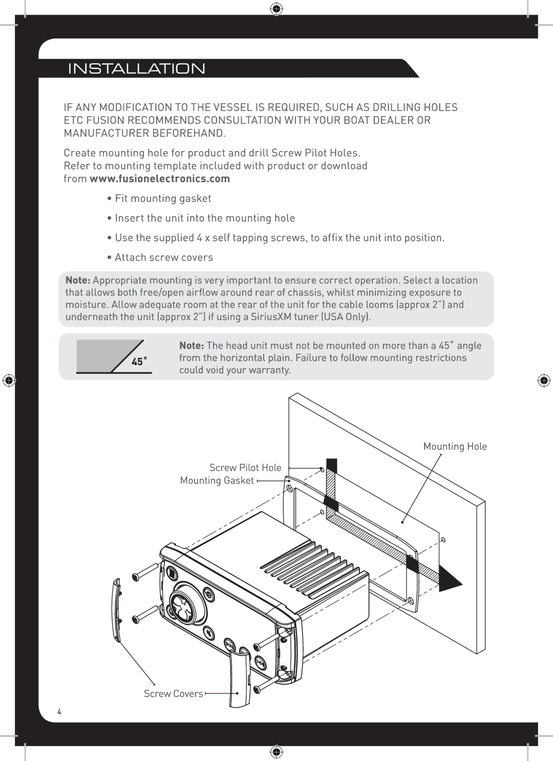 Fusion MS-RA205 manual 