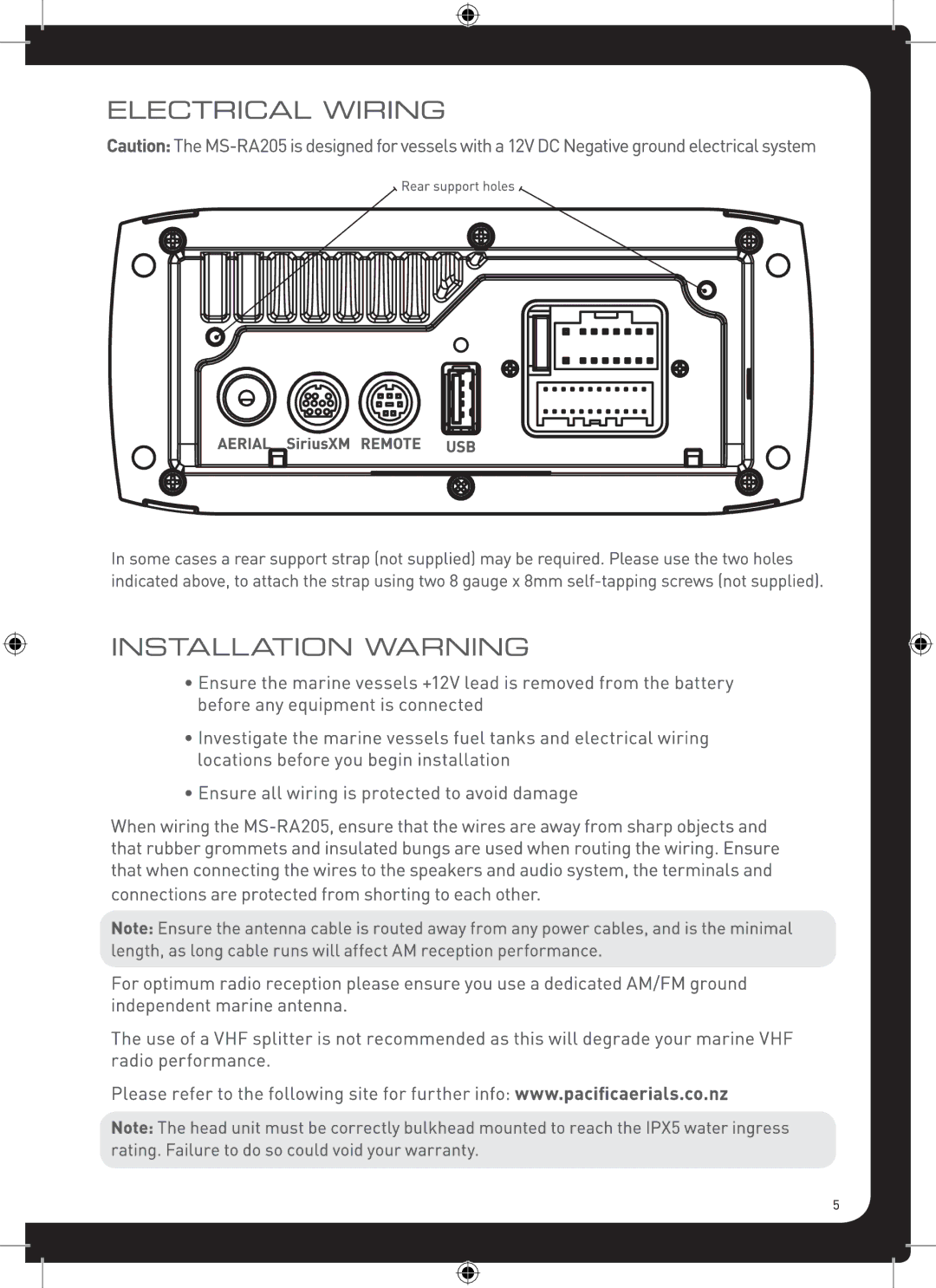 Fusion MS-RA205 manual 